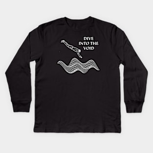 Dive into the void Kids Long Sleeve T-Shirt